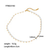 Wholesale Retro Natural Shell Slub Clavicle Chain Necklace For Women Stainless Steel Gold Plated With Vacuum Real Gold Electroplating In Pvd Furnace