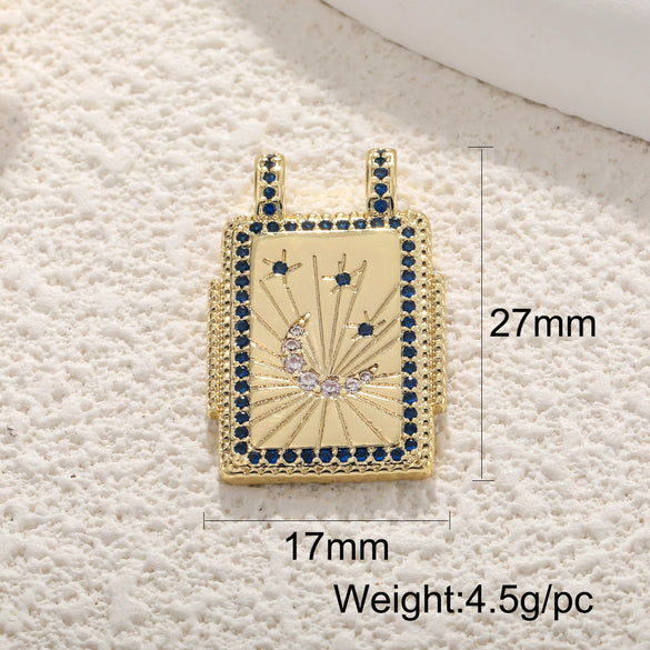 Wholesale Retro Necklace Pendant Copper With Star And Heart Shape Zirconia Design