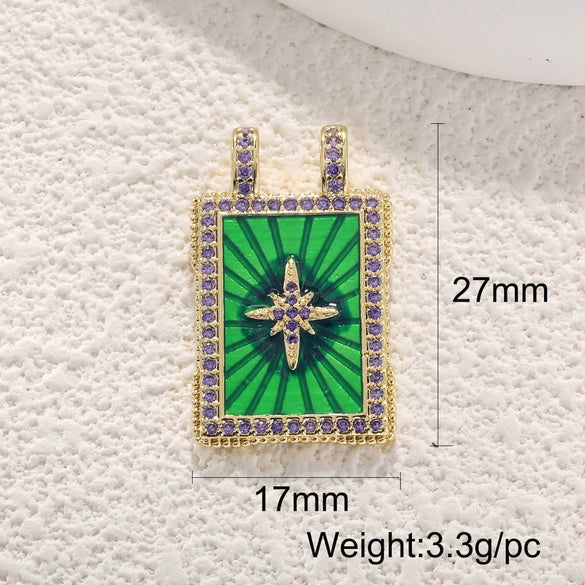 Wholesale Retro Necklace Pendant Copper With Star And Heart Shape Zirconia Design