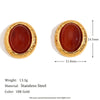 Wholesale Retro Niche High End Geometric Irregular Women's Earrings Stainless Steel 18K Gold Plated