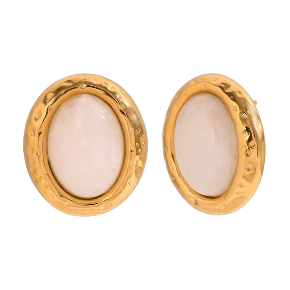 Wholesale Retro Niche High End Geometric Irregular Women's Earrings Stainless Steel 18K Gold Plated