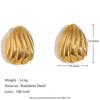 Wholesale Retro Niche High End Geometric Irregular Women's Earrings Stainless Steel 18K Gold Plated