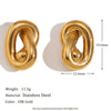 Wholesale Retro Niche High End Geometric Irregular Women's Earrings Stainless Steel 18K Gold Plated