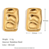 Wholesale Retro Niche High End Geometric Irregular Women's Earrings Stainless Steel 18K Gold Plated
