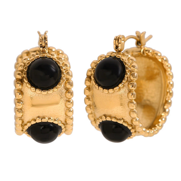 Wholesale Retro Niche High End Geometric Irregular Women's Earrings Stainless Steel 18K Gold Plated