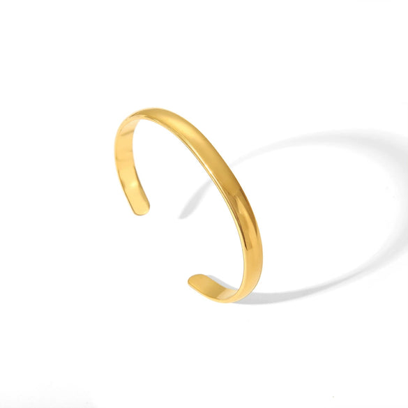 Wholesale Retro Open Bracelet For Women Stainless Steel With Vacuum Real Gold Electroplating In Pvd Furnace Simple And Fashionable High End Jewelry