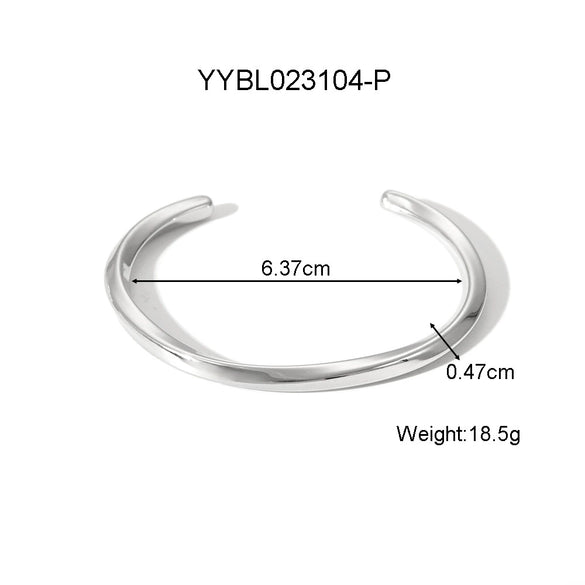 Wholesale Retro Open Bracelet For Women Stainless Steel With Vacuum Real Gold Electroplating In Pvd Furnace Simple And Fashionable High End Jewelry