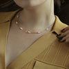 Wholesale Retro Pearl Fashion Allmatch Clavicle Necklace With Geometric Pattern And Water Wave Chain For Women