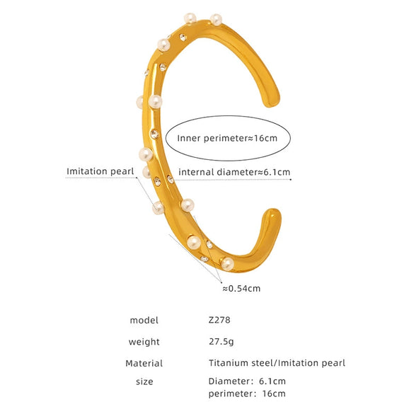 Wholesale Retro Personality Simple Geometric 316L Stainless Steel Open Bracelet With Pvd Plating