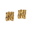 Wholesale Retro Pleated Irregular Geometric Stainless Steel Goldplated Ear Studs For Women