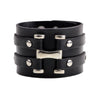 Wholesale Retro Punk Bracelet Cowhide Leather With Nailing Letters Numbers Text Design Unisex