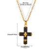 Wholesale Retro Punk Cross Stainless Steel Gold Electroplated Necklace For Unisex