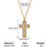 Wholesale Retro Punk Cross Stainless Steel Gold Electroplated Necklace For Unisex