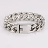 Wholesale Retro Punk Geometric Stainless Steel Polish Men's Bracelet