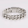 Wholesale Retro Punk Geometric Stainless Steel Polish Men's Bracelet