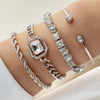 Wholesale Retro Punk Twist Bracelet Alloy Geometric Electroplating