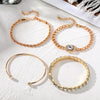 Wholesale Retro Punk Twist Bracelet Alloy Geometric Electroplating
