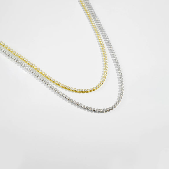 Wholesale Retro S925 Sterling Silver Ball Bead Chain Necklace And Bracelet With Geometric Pattern And Electroplating Process