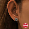 Wholesale Retro S925 Sterling Silver Love Cat Bow Flower Earrings With Geometric Pattern And Electroplating For Women