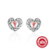 Wholesale Retro S925 Sterling Silver Love Cat Bow Flower Earrings With Geometric Pattern And Electroplating For Women
