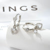 Wholesale Retro Simple And Versatile Copper Inlaid Heartshaped Zircon Women's Earrings