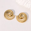 Wholesale Retro Simple Geometric Electroplated Stainless Steel Women's Earrings