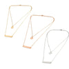 Wholesale Jewelry Retro Simple Style Customization Laser Engraving Solid Color Titanium Steel 18K Gold Plated Chain Layered Necklaces
