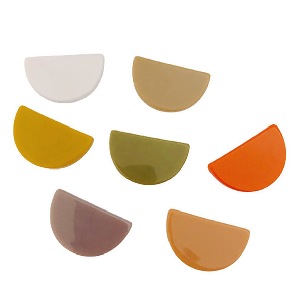 Wholesale Retro Solid Color Semicircle Fan Resin And Plastic Jewelry Accessories For Hair And Earrings