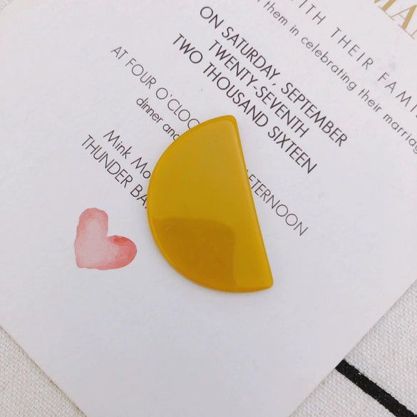 Wholesale Retro Solid Color Semicircle Fan Resin And Plastic Jewelry Accessories For Hair And Earrings