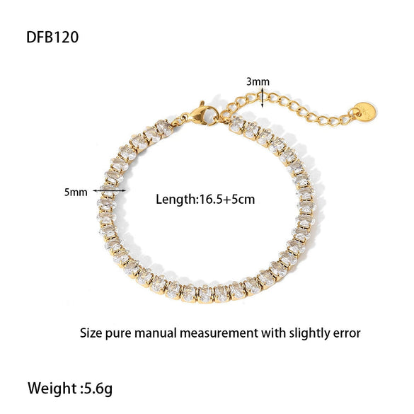 Wholesale Retro Stackable Geometric Stainless Steel 18K Gold Plated Bracelets And Bangles For Women