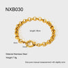 Wholesale Retro Stackable Geometric Stainless Steel 18K Gold Plated Bracelets And Bangles For Women