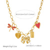 Wholesale Retro Stainless Steel Electroplated Jewelry Set With Butterfly Dragonfly Insect Patterns Heartshaped Pendant For Women
