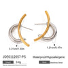 Wholesale Retro Stainless Steel Geometric Hoop Earrings For Women With Electroplating