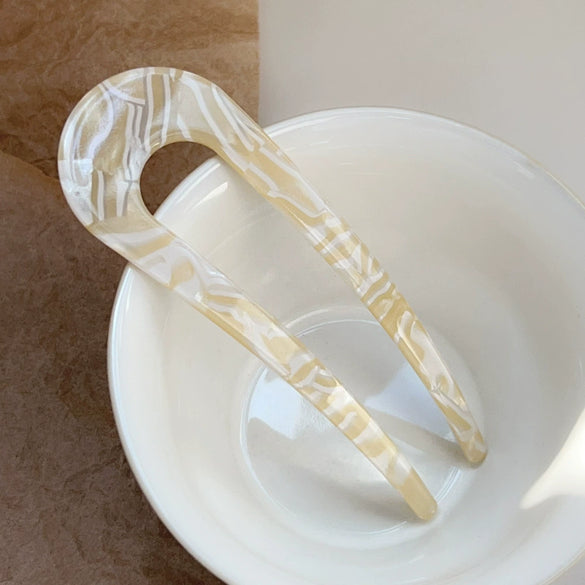 Wholesale Retro Style Acetate Sheet Ushaped Hairpin Head Jewelry