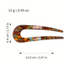 Wholesale Retro Style Acetate Sheet Ushaped Hairpin Head Jewelry