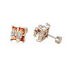 Wholesale Retro Style Bow Shape Zirconia Metal Earrings