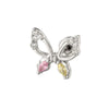 Wholesale Retro Style Butterfly Shaped Micropaved Zircon Titanium Steel Piercing Jewelry For Women