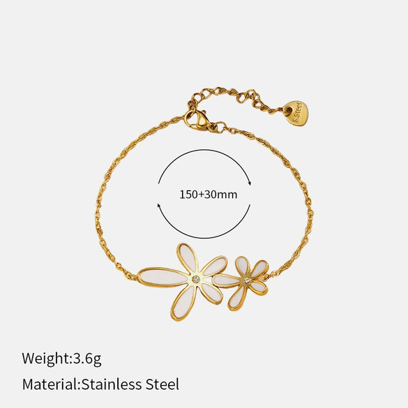 Wholesale Retro Style Flower Shape Dripping Oil Stainless Steel Petal Earrings For Women