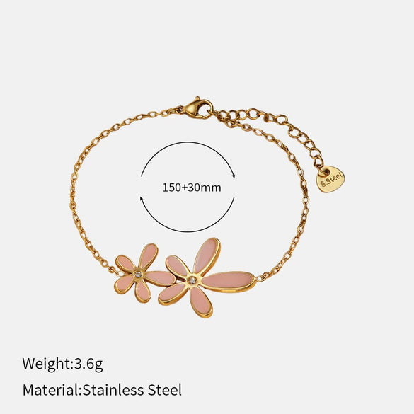 Wholesale Retro Style Flower Shape Dripping Oil Stainless Steel Petal Earrings For Women