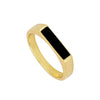 Wholesale Retro Style Geometric Copper Ring For Women With Epoxy And Enamel Electroplating