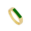 Wholesale Retro Style Geometric Copper Ring For Women With Epoxy And Enamel Electroplating