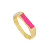 Wholesale Retro Style Geometric Copper Ring For Women With Epoxy And Enamel Electroplating