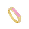 Wholesale Retro Style Geometric Copper Ring For Women With Epoxy And Enamel Electroplating