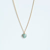 Wholesale Retro Style Geometric Natural Stone And Copper Electroplated Ochain Pendant Necklace For Unisex