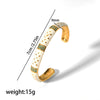 Wholesale Retro Style Oil Drop Stainless Steel Diamond Adjustable Bracelet For Women With Electroplating Design