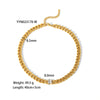 Wholesale Retro Style Stainless Steel And Titanium Steel Necklace And Bracelet With White Stone Inlay Geometric And Heart Pattern Zircon Treatment Snake Bone Chain Unisex