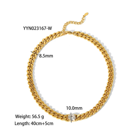 Wholesale Retro Style Stainless Steel And Titanium Steel Necklace And Bracelet With White Stone Inlay Geometric And Heart Pattern Zircon Treatment Snake Bone Chain Unisex