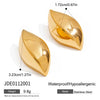 Wholesale Retro Style Stainless Steel Leaf Earrings For Women