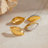 Wholesale Retro Style Stainless Steel Leaf Earrings For Women