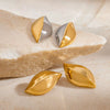 Wholesale Retro Style Stainless Steel Leaf Earrings For Women